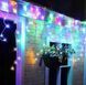 Новорічна гірлянда бахрома 5,5 м 100 LED (Багатокольорова з холодним білим спалахом) - 2