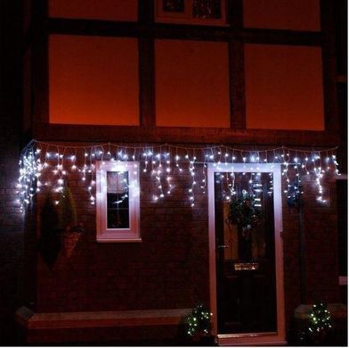 Новорічна гірлянда бахрома 6,9 м 120 LED, Білий холодний