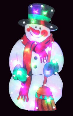 Новогодняя скульптура "Снеговик" 24 LED