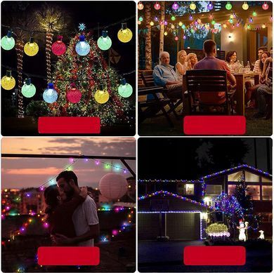 Солнечные садовые гирлянды 6,5м 50 led
