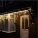 Новогодняя гирлянда бахрома 9,5 м 200 LED (Теплый белый с холодной белой вспышкой) - 7