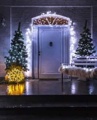 Гірлянда у вигляді бурульки з 500 LED + флеш-датчик таймер синій