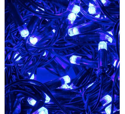 Профессиональная гирлянда бахрома 14 м Синій + Флэш Белый холодный 300 LED