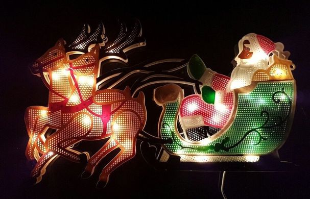 Новогодняя гирлянда "Дед Мороз и олени" 35 LED