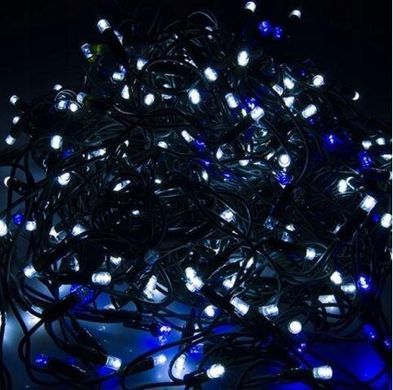 Новогодняя гирлянда бахрома 8 м 200 LED (Холодный белый с синей вспышкой), Белый холодный