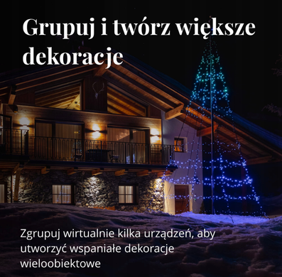 Ялинка Twinkly - 450 RGB+W Ялинка з флагштоком