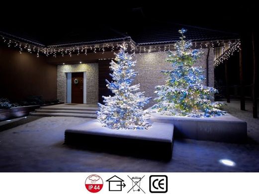 Новогодняя гирлянда Бахрома 200 LED, Белый холодный свет + Пульт 9 м, 200