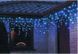 Новогодняя гирлянда бахрома 8 м 200 LED (Холодный белый с синей вспышкой) - 2