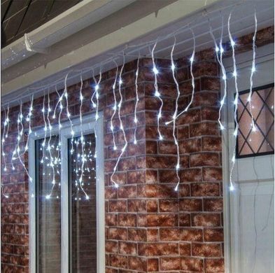 Новогодняя гирлянда бахрома 23,5 м 500 LED (Холодный белый), Белый холодный