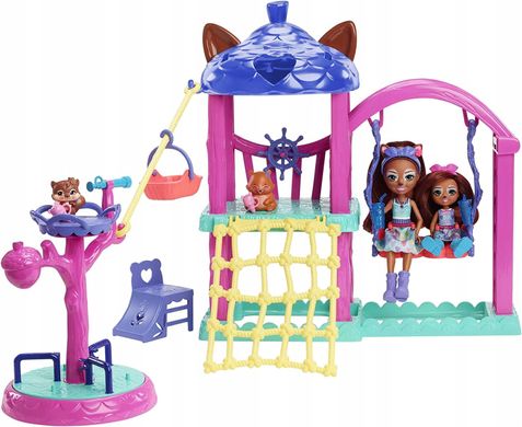 EnchanTimals игровая площадка друзей набор с 2 куклами и 2 животными HHC16, Ребенка