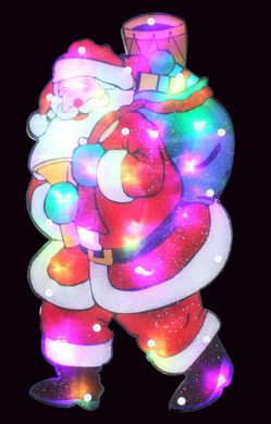 Новогодняя скульптура "Дед Мороз и подарки" 24 LED