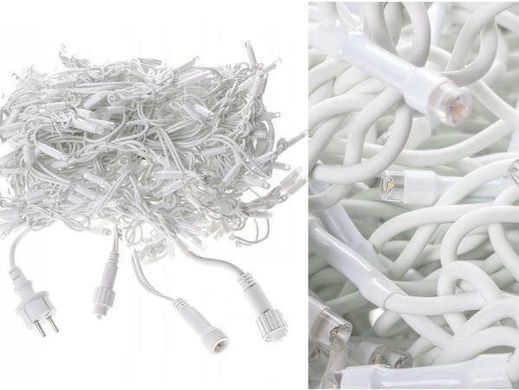 Новорічна гірлянда бахрома 23,5 м 500 LED (Багатокольорова з холодним білим спалахом), Мультиколір