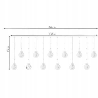 Светодиодные занавески 5,4 м 108 LED