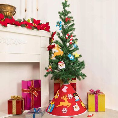 Коврик-юбка под елку новогодний с лепучками 89 см