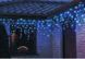Новорічна гірлянда бахрома 12 м 300 LED (Холодний білий із синім спалахом) - 10