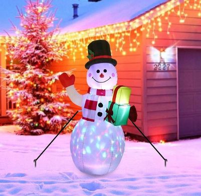 Надувной снеговик LED XL 155 см