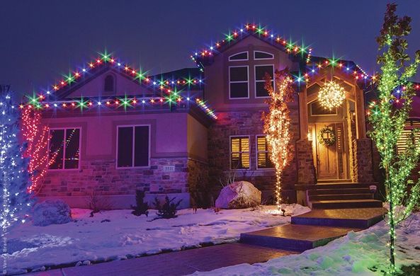 Новогодняя гирлянда Бахрома 300 LED, Разноцветный свет 14 м, 300