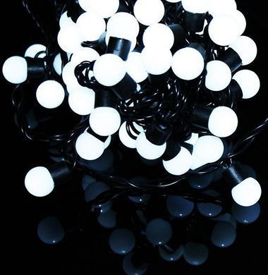 Новогодняя гирлянда 300 LED / 30 м, Белый холодный свет, Белый холодный