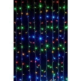 Гірлянда штора 3x6 м 600 LED синій, червоний, жовтий, зелений, Мультиколір