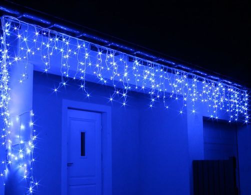Новогодняя гирлянда Бахрома 300 LED, Голубой свет 14 м, 300