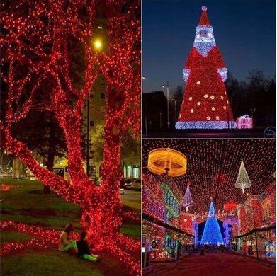 Новогодняя гирлянда 8 м 100 LED (Красный цвет), Красный