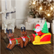 Надувной Санта-Клаус с оленями 120СМ - 5