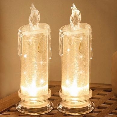 Электрический LED-вкладыш для свечей на батарейках 15 см + батарейки