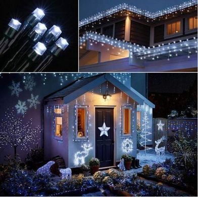 Новогодняя гирлянда 14,5 м 200 LED (Холодный белый цвет), Белый холодный