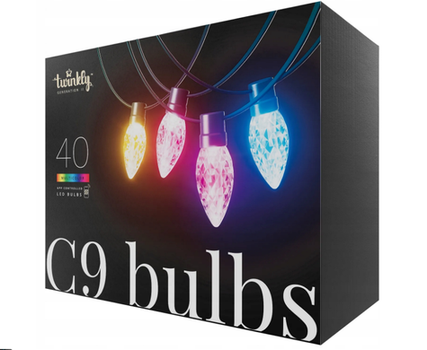 Girlanda Twinkly C9 Lights 80 RGB LED, зеленый кабель, 24 м, IP44
