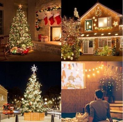 Новогодняя гирлянда 14,5 м 200 LED (Теплый белый цвет), Белый теплый