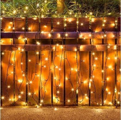 Новогодняя гирлянда 14,5 м 200 LED (Теплый белый цвет), Белый теплый