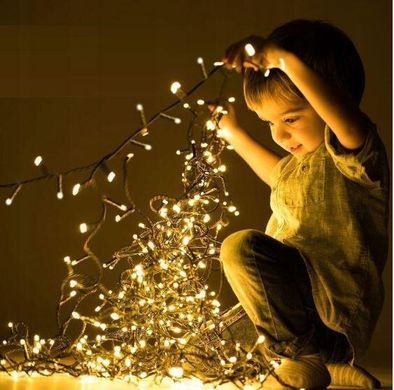 Новогодняя гирлянда 14,5 м 200 LED (Теплый белый цвет), Белый теплый