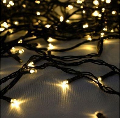 Новогодняя гирлянда 14,5 м 200 LED (Теплый белый цвет), Белый теплый