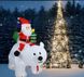 Надувной Дед Мороз на мишке LED 200см - 6