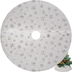 Килимок для різдвяної ялинки, білий килим, хутряний, великий, круглий, для подарунків, 120 см