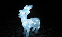 Новорічна акрилова статуя оленя RENIFER, що світяться новорічні олені 30 LED