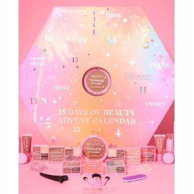 Женский рождественский адвент-календарь с косметикой для макияжа Sunkissed 25 Days of Beauty