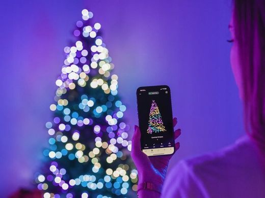 Светодиодные рождественские гирлянды Twinkly Strings 750 RGB, черный кабель, 60 м, IP44