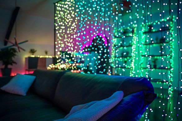 Twinkly Strings 600 Led RGB черный провод Вилка F (тип ЕС) 48 м
