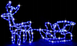 Новогодняя гирлянда "Олень" 123 см (Голубой + флеш) - 1