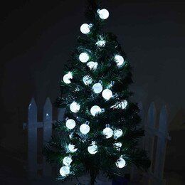 Новогодняя гирлянда 20 LED, Белый теплый свет, 5 м, 20