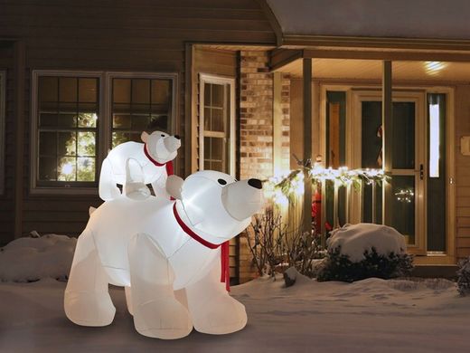 Надувний білий ведмідь LED 160см