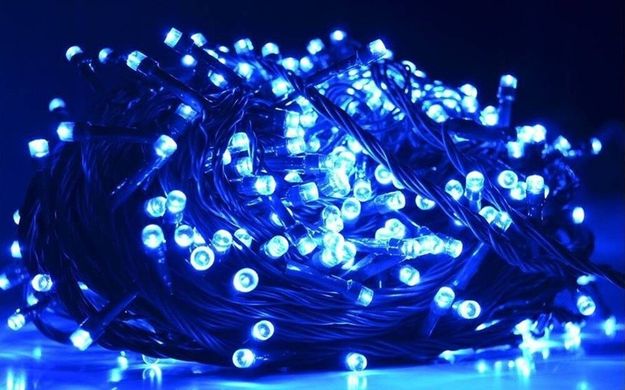 Новорічна гірлянда 200 LED, Довжина 16m, Блакитне світло