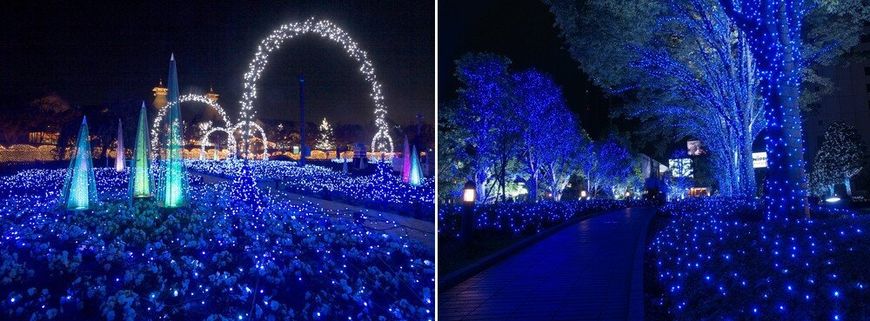 Новорічна гірлянда 200 LED, Довжина 16m, Блакитне світло