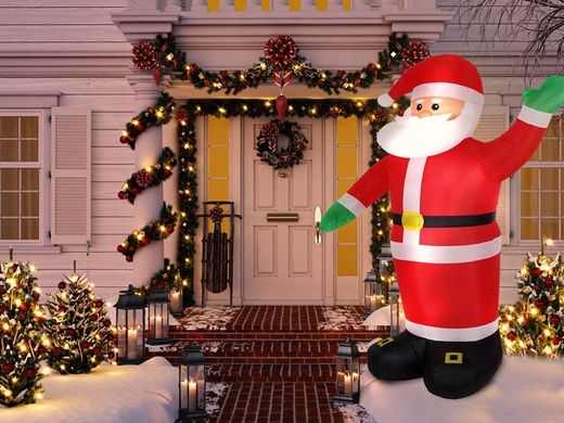 Надувна світлодіодна різдвяна прикраса Санта-Клауса 250см