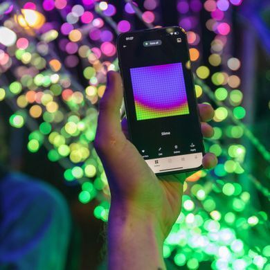Штора Twinkly Plus RGBW 250 LED 0,5х4 м прозора IP65