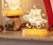 Рождественские витражи со светодиодными рождественскими огнями и колокольчиками - 3