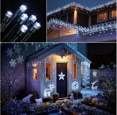 Новогодняя гирлянда 54 м 700 LED (Холодный белый цвет), Белый холодный