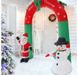 Надувна новорічна арка сніговик та санта LED 240 см - 3