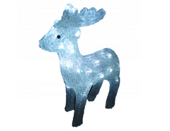 Новорічна акрилова статуя оленя дивиться вперед, і світяться новорічні олені 40LED